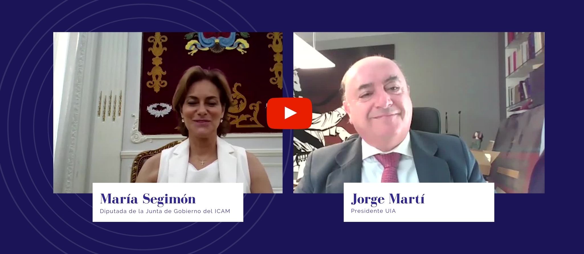 La diputada María Segimón entrevista al presidente de la UIA, Jorge Martí, con ocasión del Congreso UIA 2021