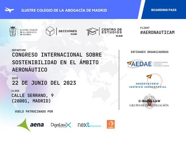 I Congreso internacional sobre sostenibilidad en el ámbito aeronáutico del ICAM. La Diputada Ester Mocholí inaugura el Congreso