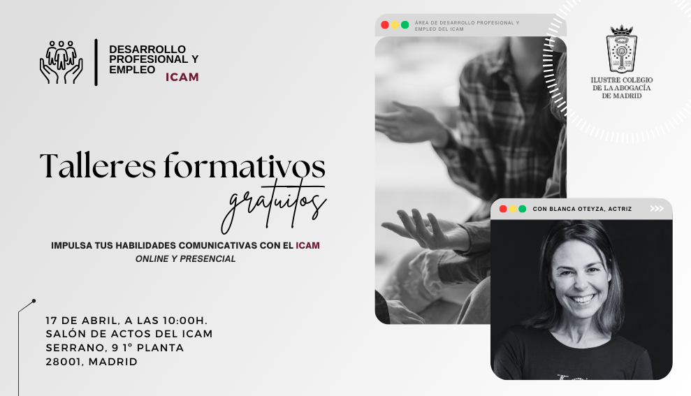 Comienza el nuevo ciclo de talleres del Área de Desarrollo Profesional y Empleo del ICAM para impulsar las habilidades comunicativas