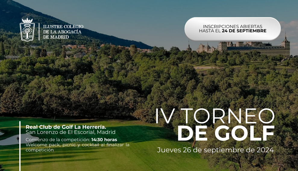 El 26 de septiembre se celebrará el IV Torneo de Golf del ICAM en el Real Club de Golf La Herrería