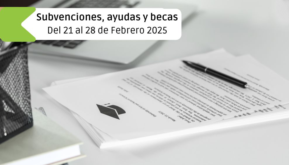 Subvenciones, ayudas y becas: Del 21 al 28 de febrero 2025