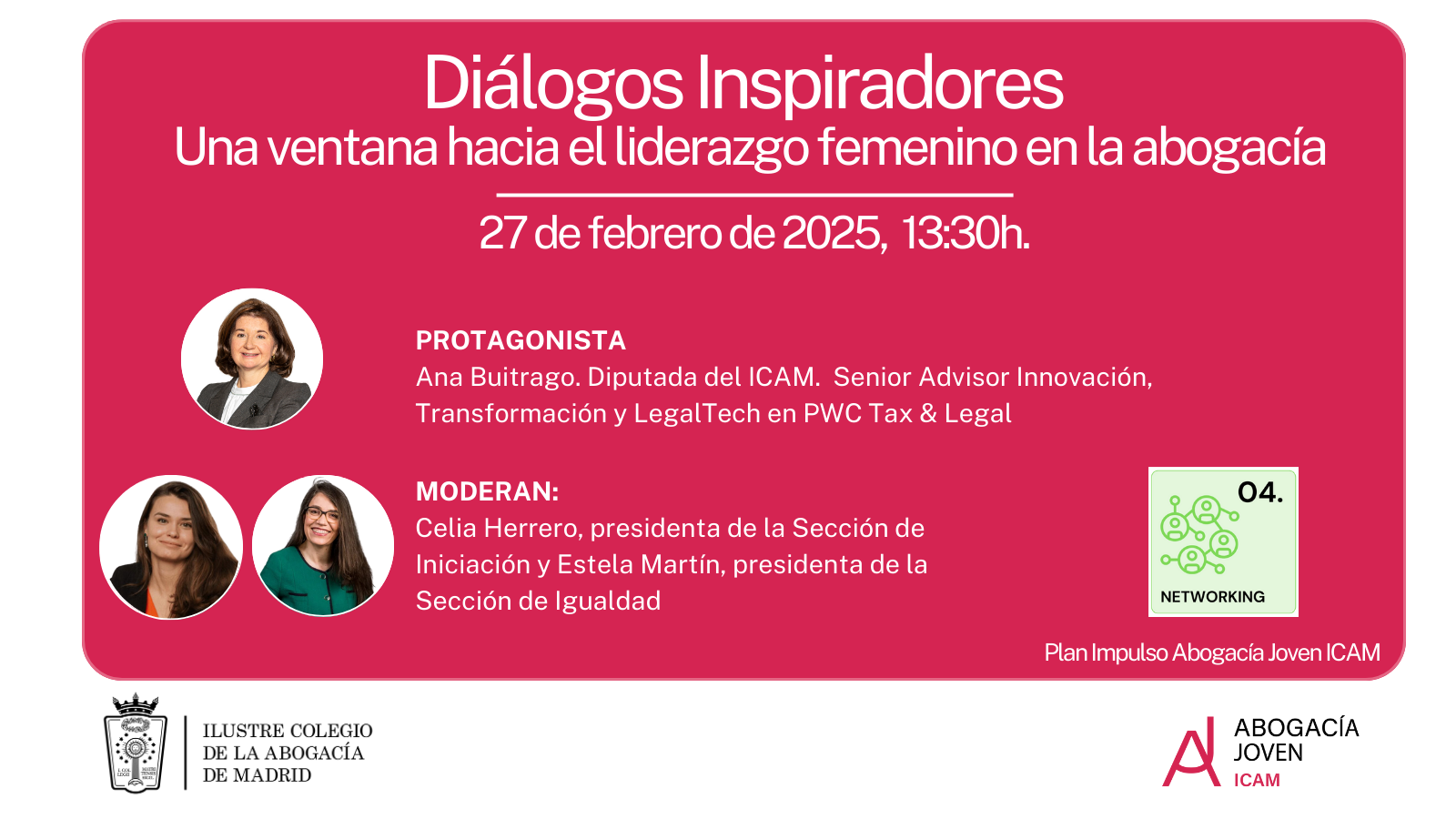 Sección de Iniciación y Sección de Igualdad – Segunda sesión de “Diálogos Inspiradores” con la Diputada Ana Buitrago