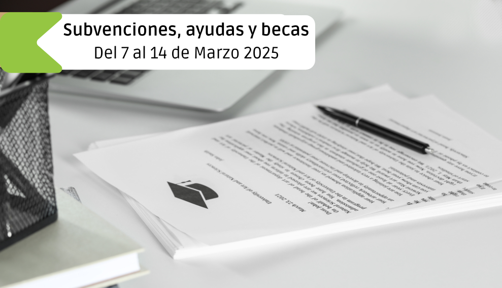 Subvenciones, ayudas y becas: Del 7 al 14 de marzo 2025