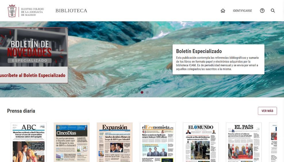 La Biblioteca del ICAM estrena nuevo catálogo en línea con más funcionalidades y una interfaz renovada