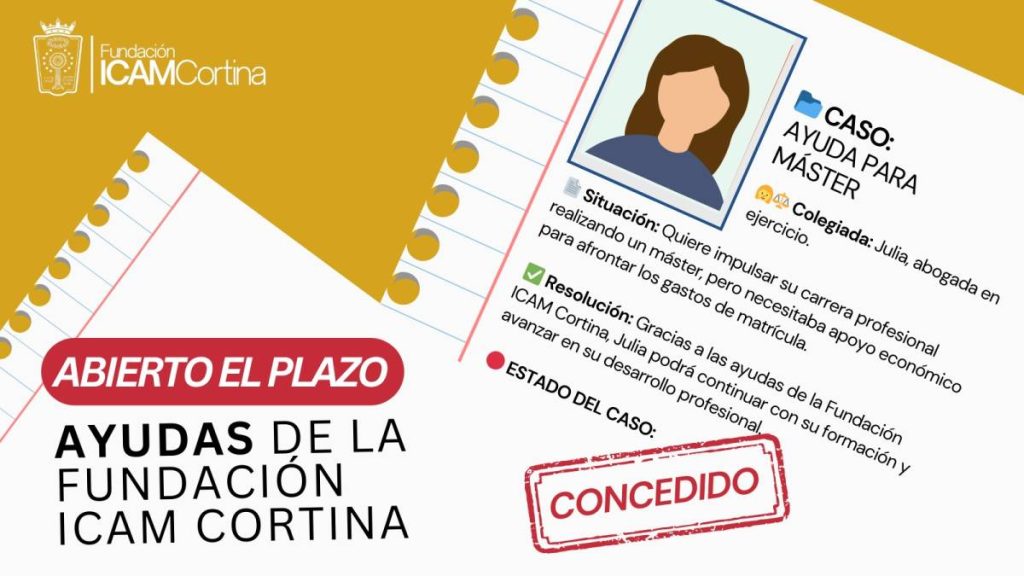 Se abre la convocatoria de ayudas de estudio para el curso 2025/2026 de la Fundación ICAM Cortina