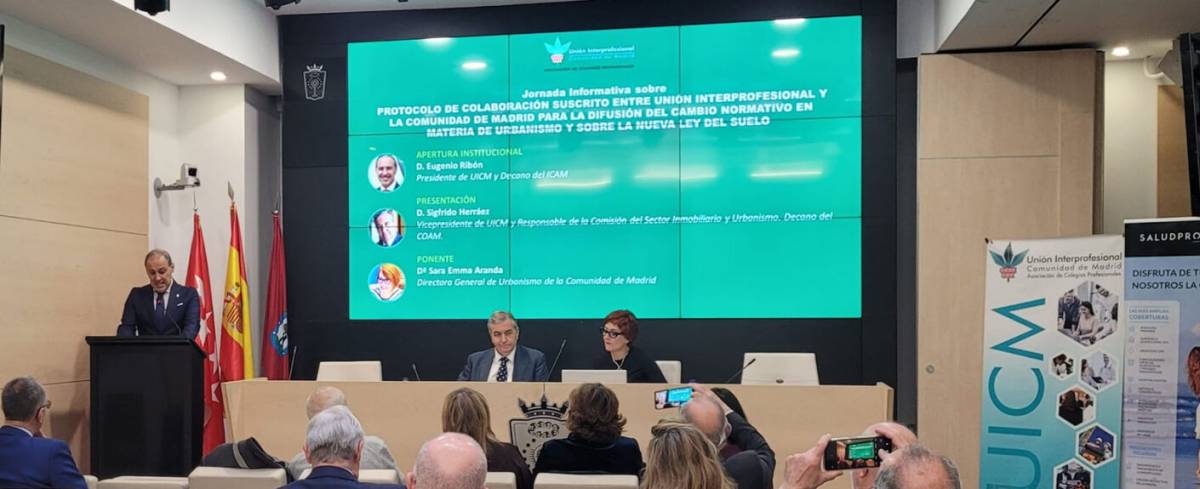 El Decano del ICAM destaca el papel de los Colegios Profesionales en el impulso de la nueva Ley del Suelo
