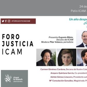 Foro Justicia ICAM: Un año después de la Ley 1/2025: ¿Cómo está la justicia? Los MASC, a debate