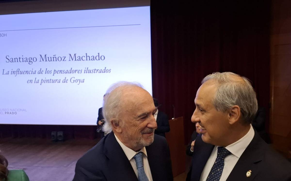 El Decano Eugenio Ribón asiste en el Museo del Prado a una conferencia sobre la influencia de la Ilustración en la pintura de Goya