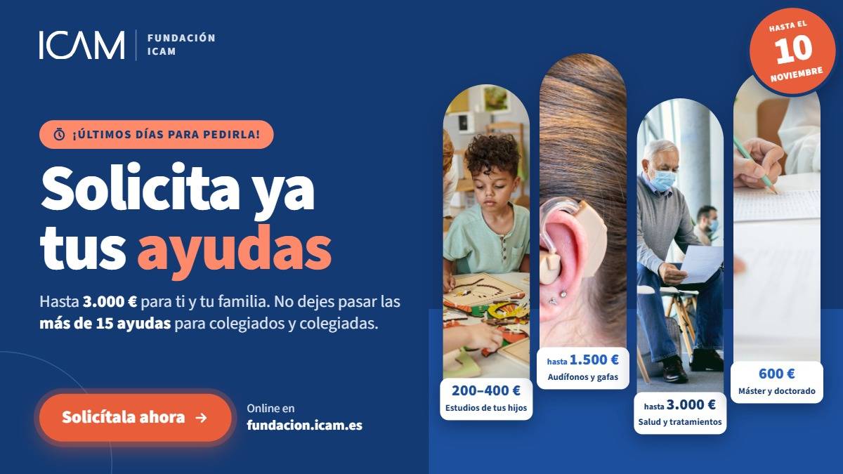 Todavía estás a tiempo de solicitar las ayudas de la Fundación ICAM: plazo abierto hasta el 10 de noviembre