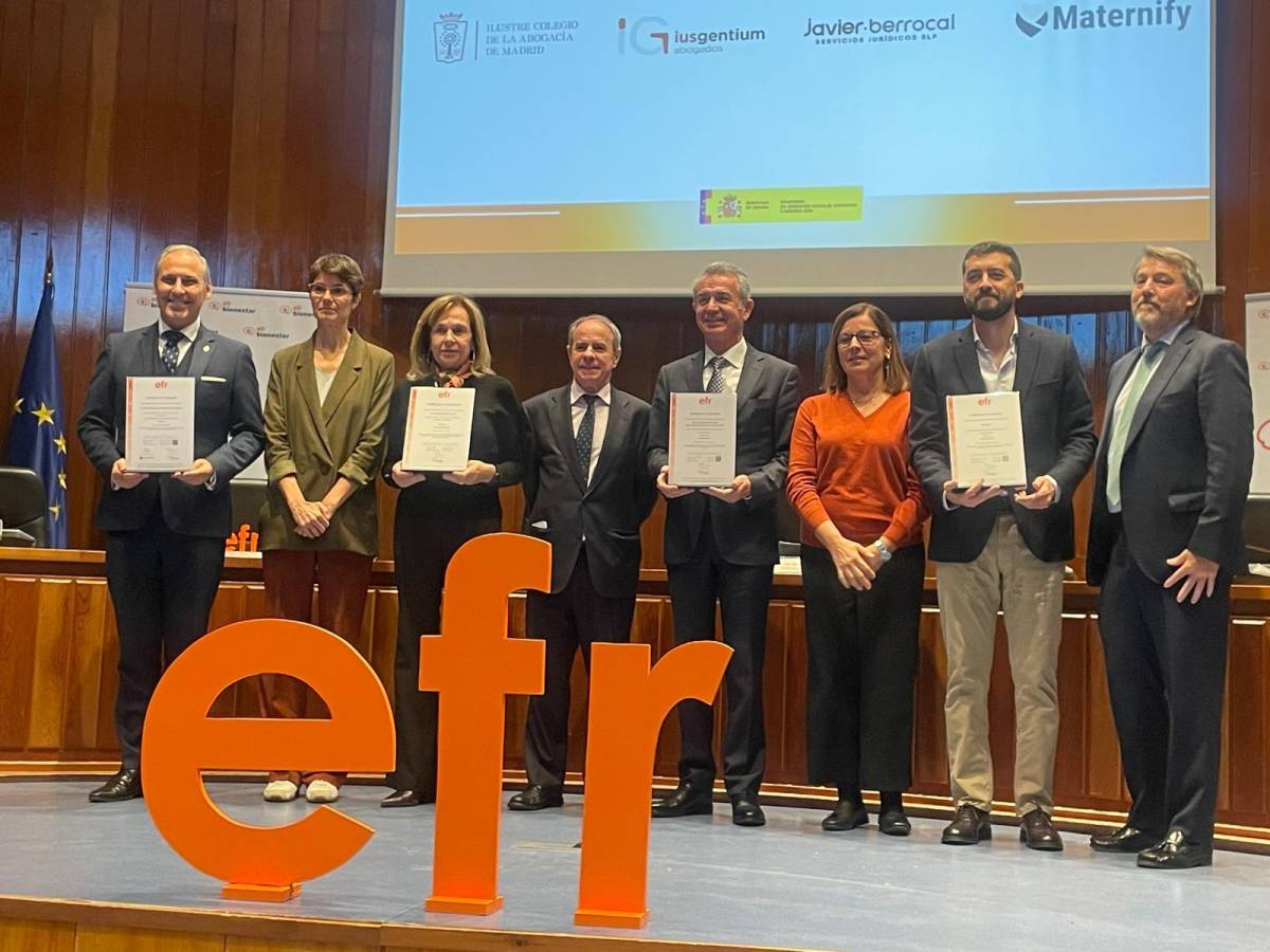 El ICAM recibe oficialmente la certificación EFR y reafirma su apuesta por la conciliación como eje de la modernización colegial El ICAM recibe oficialmente la certificación EFR y reafirma su apuesta por la conciliación como eje de la modernización colegial
