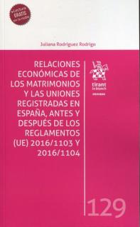 Relaciones económicas de los matrimonios y las uniones registradas en España